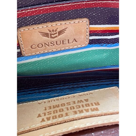 Consuela Thunderbird Snake Print Embossed Sling Crossbody Bag Leather EXCELLENT - Picture 4 of 16